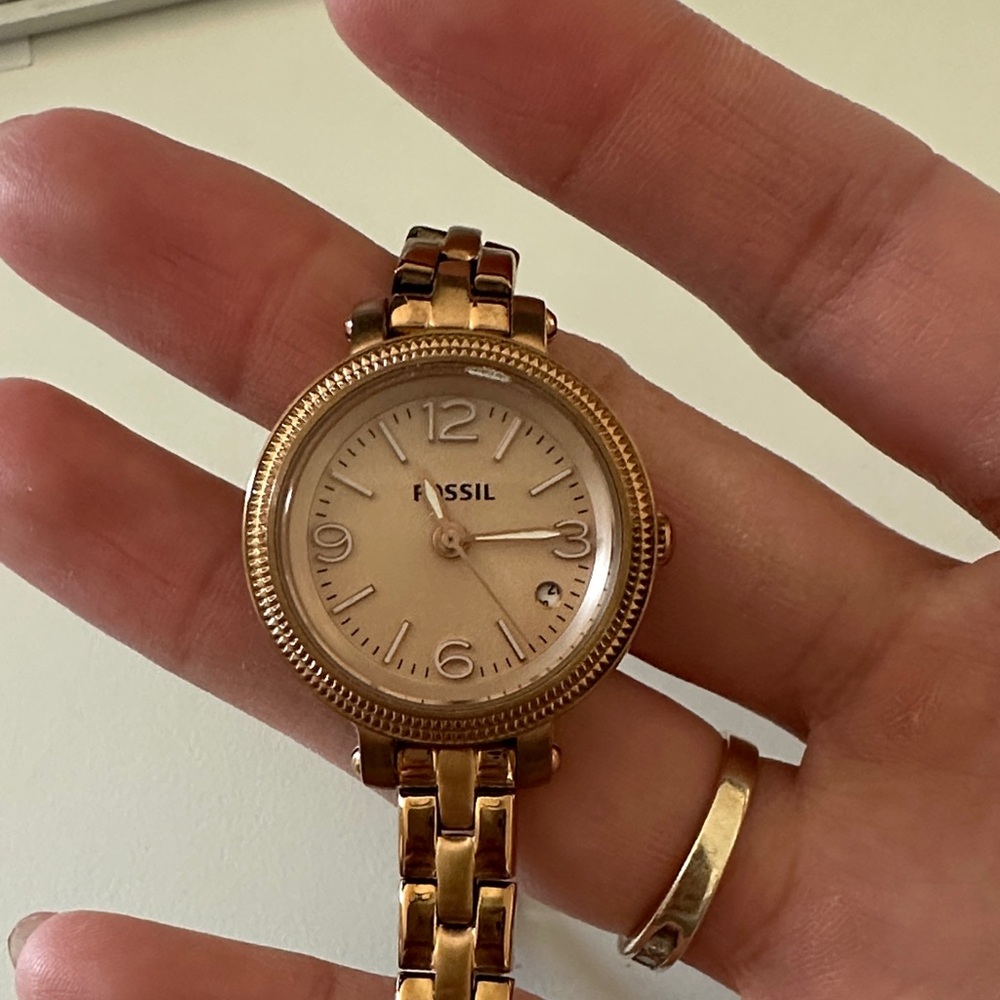 Fossil Pink Gold-Tone Watch